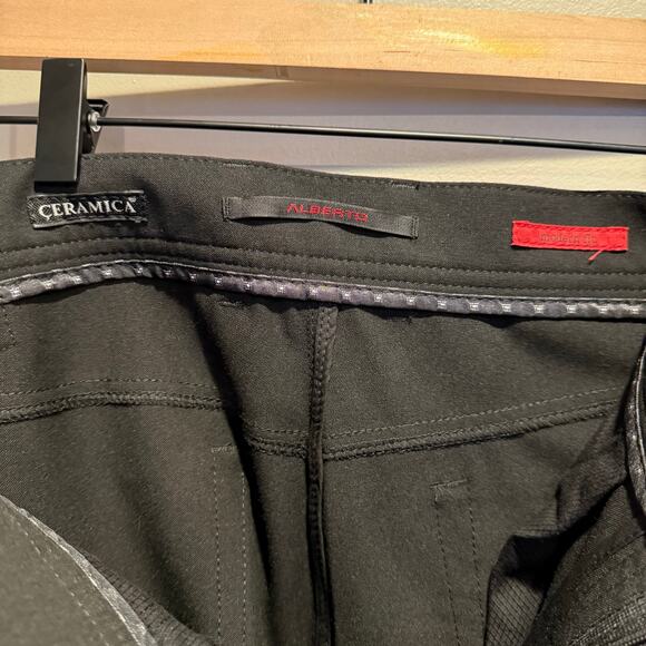 Alberto Ceramica Stone Modern Fit Mens Pants Black 33x32 Stretch European Luxury - Picture 6 of 12